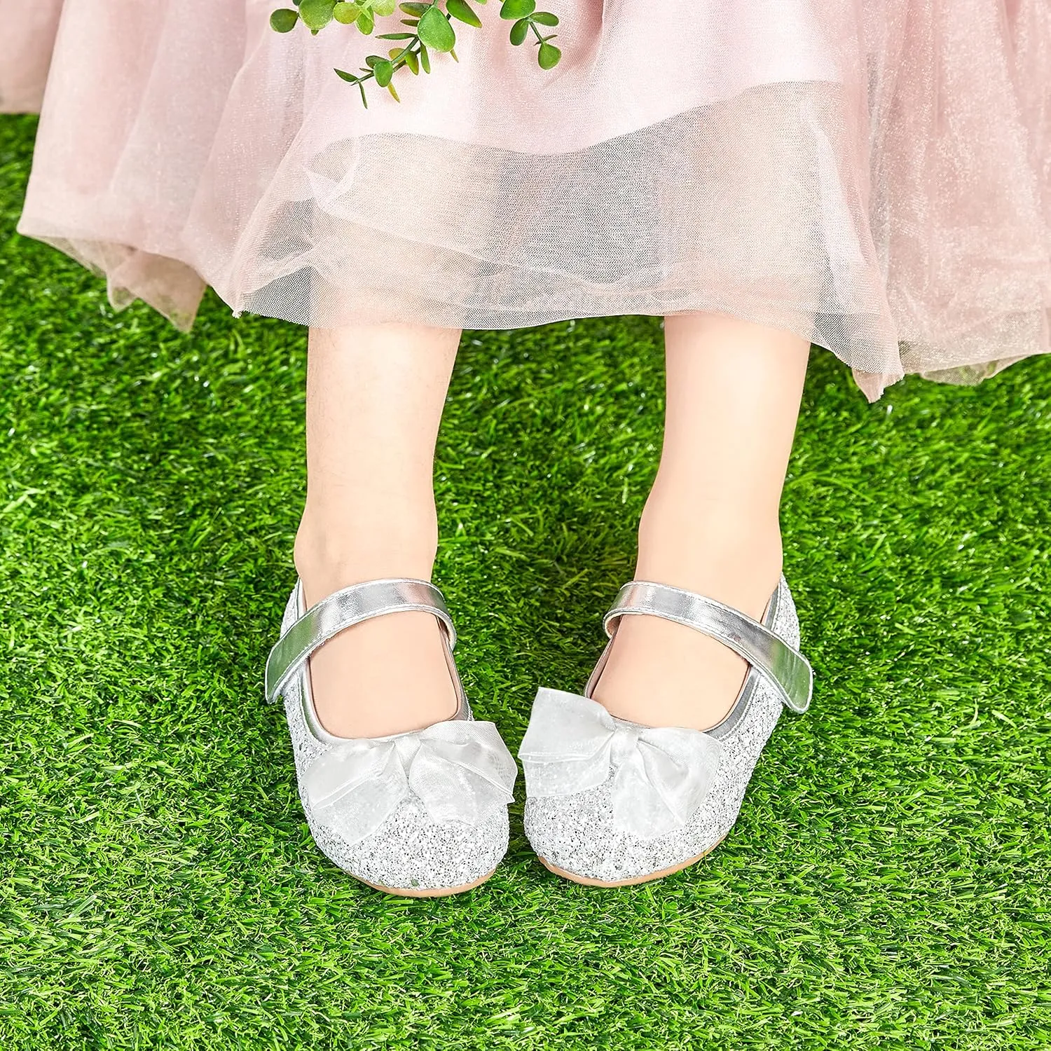 Otter MOMO Toddler/Little Girls Mary Jane Ballerina Flats Shoes Slip-on School Party Dress Shoes