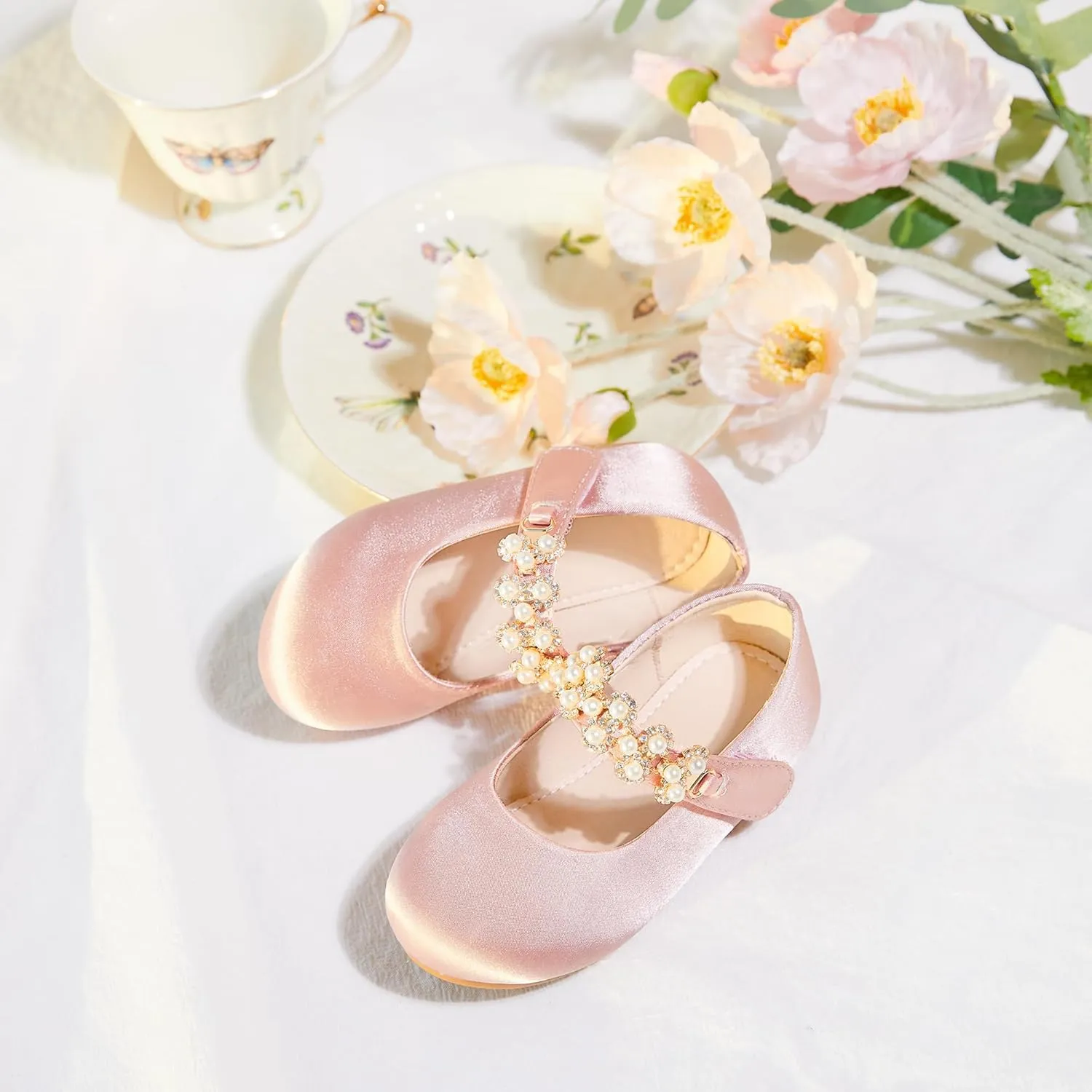 Otter MOMO Toddler/Little Girls Mary Jane Ballerina Flats Shoes Slip-on School Party Dress Shoes