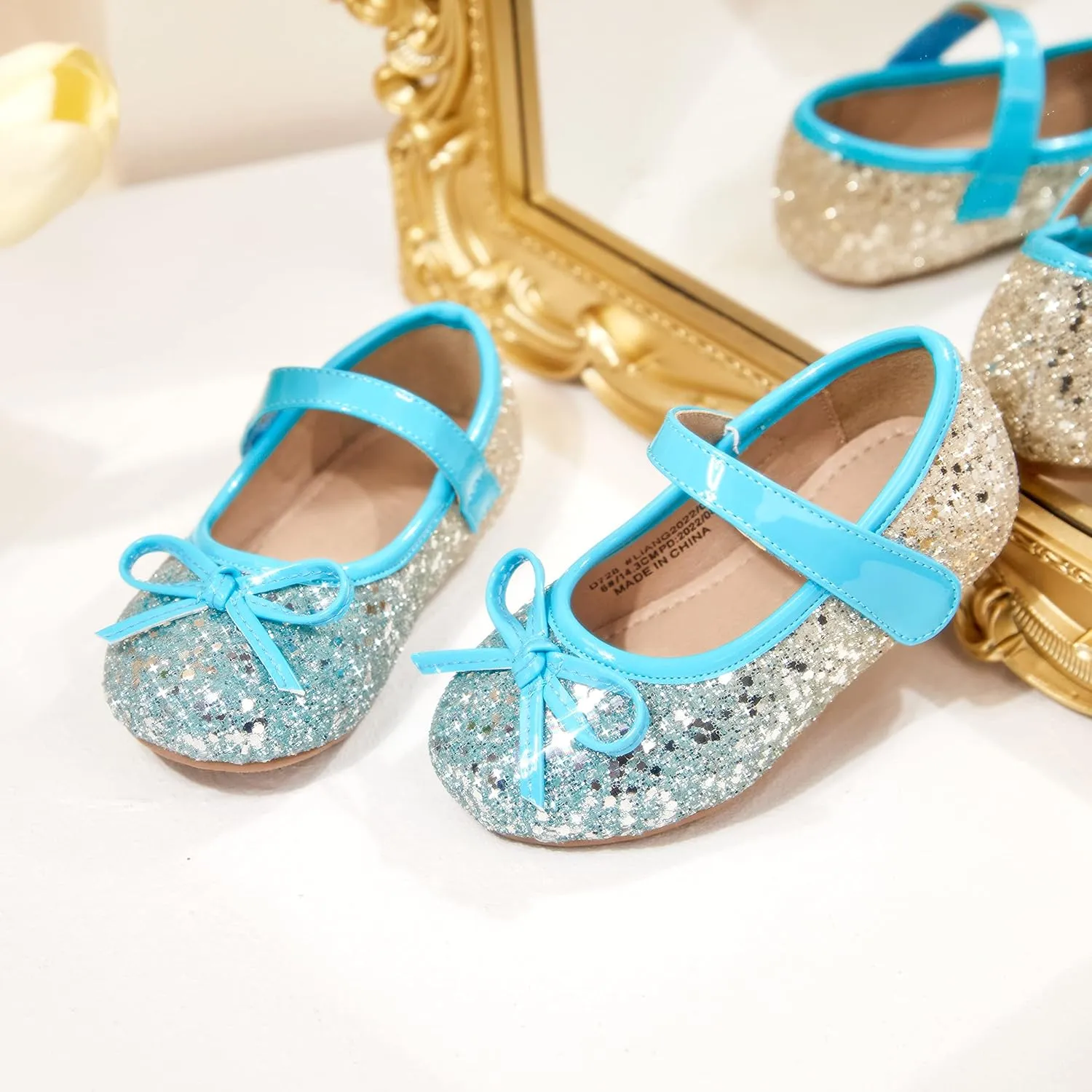 Otter MOMO Toddler/Little Girls Mary Jane Ballerina Flats Shoes Slip-on School Party Dress Shoes