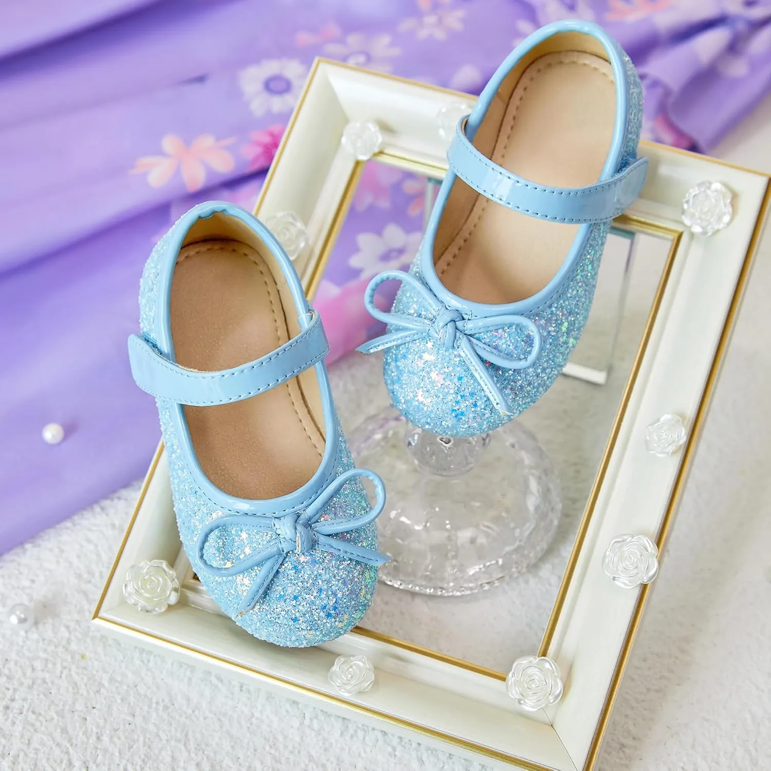 Otter MOMO Toddler/Little Girls Mary Jane Ballerina Flats Shoes Slip-on School Party Dress Shoes
