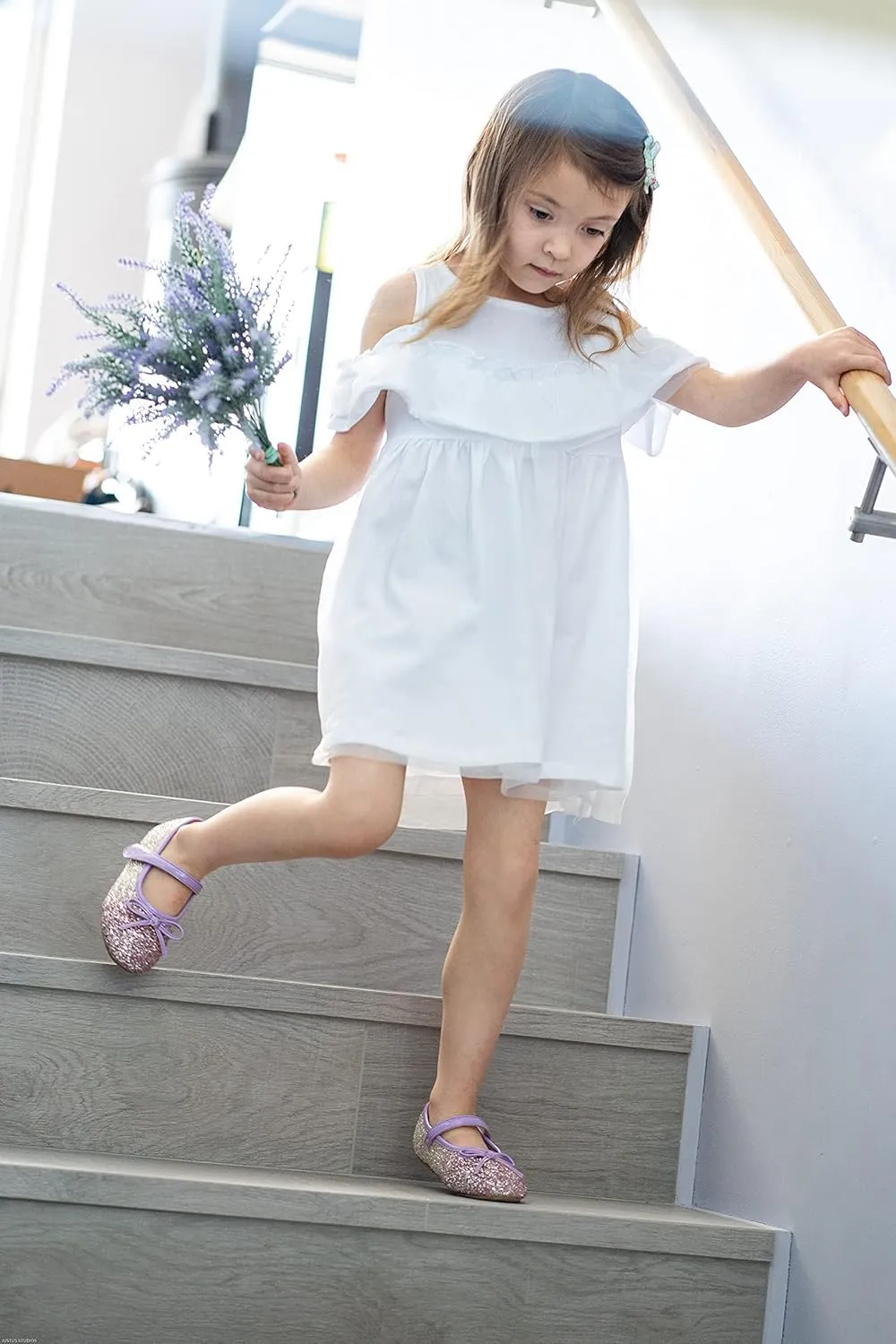 Otter MOMO Toddler/Little Girls Mary Jane Ballerina Flats Shoes Slip-on School Party Dress Shoes