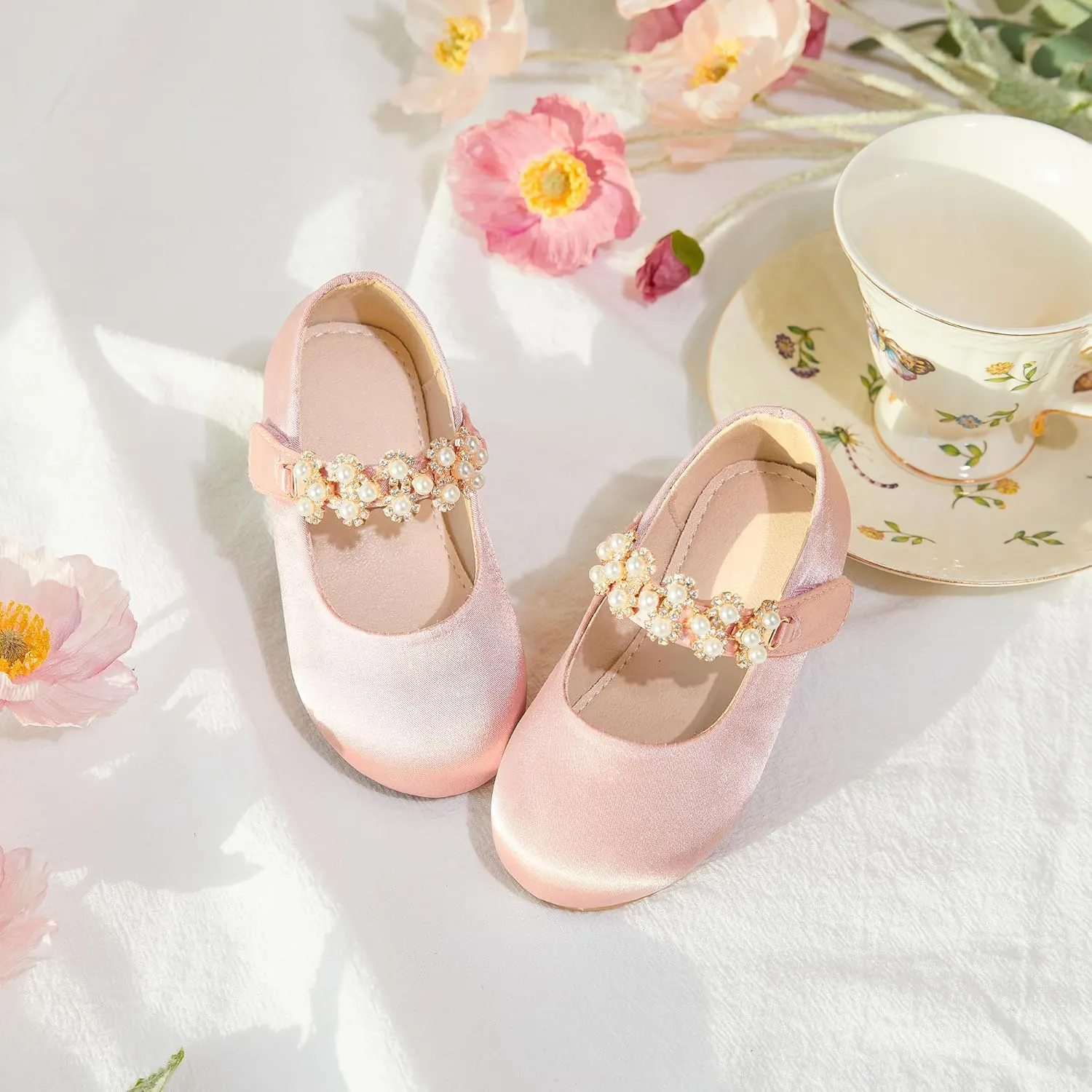 Otter MOMO Toddler/Little Girls Mary Jane Ballerina Flats Shoes Slip-on School Party Dress Shoes