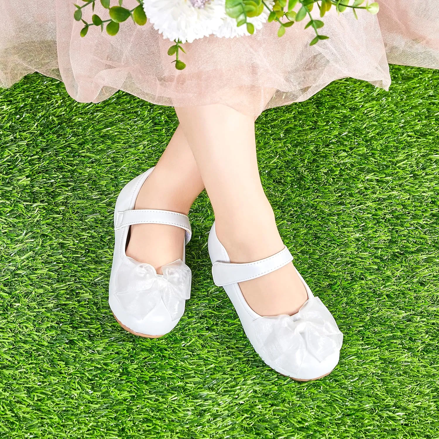 Otter MOMO Toddler/Little Girls Mary Jane Ballerina Flats Shoes Slip-on School Party Dress Shoes