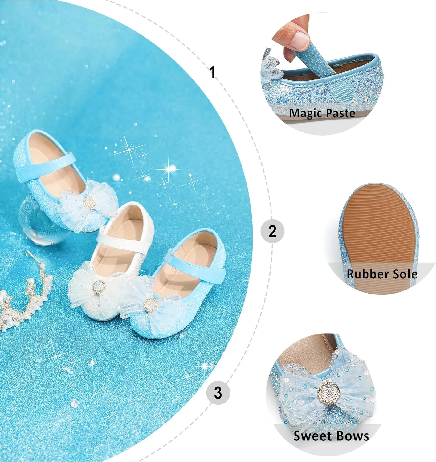 Otter MOMO Toddler/Little Girls Mary Jane Ballerina Flats Shoes Slip-on School Party Dress Shoes