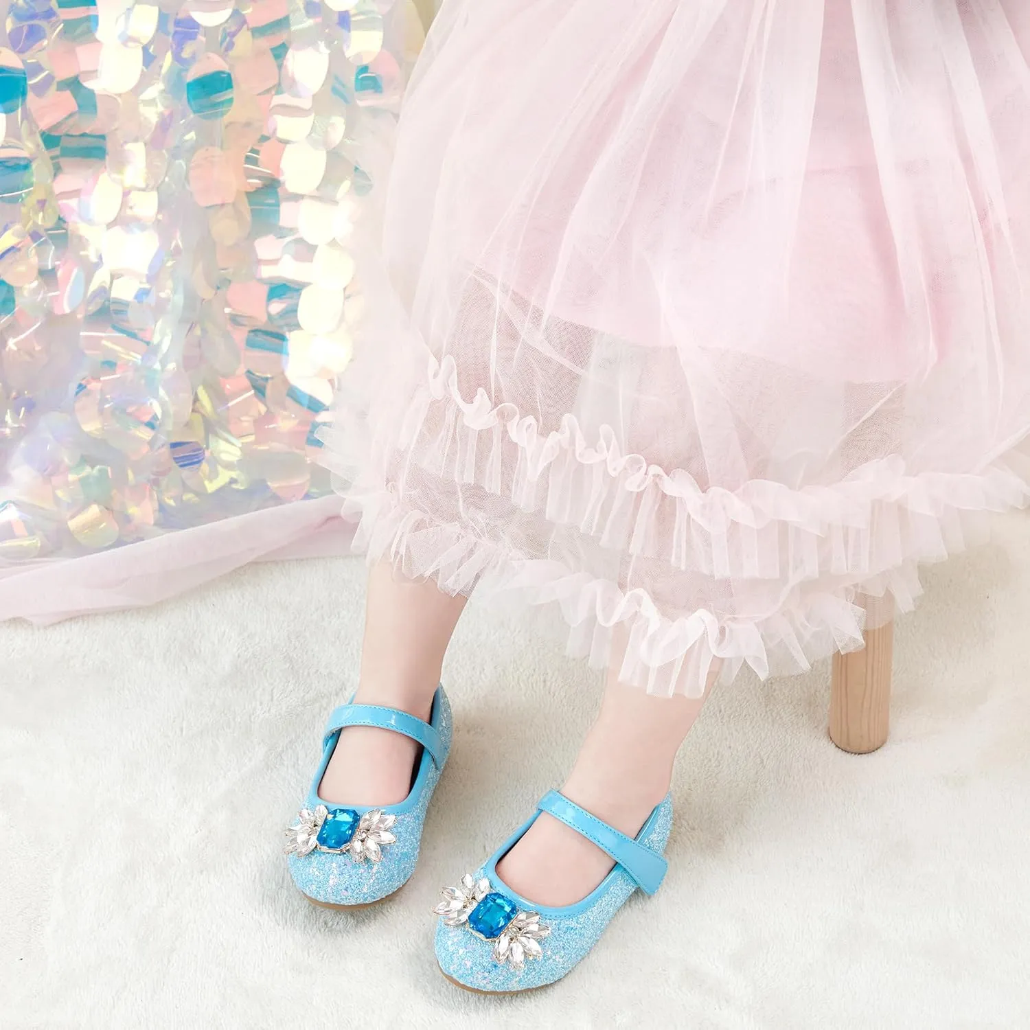 Otter MOMO Toddler/Little Girls Mary Jane Ballerina Flats Shoes Slip-on School Party Dress Shoes