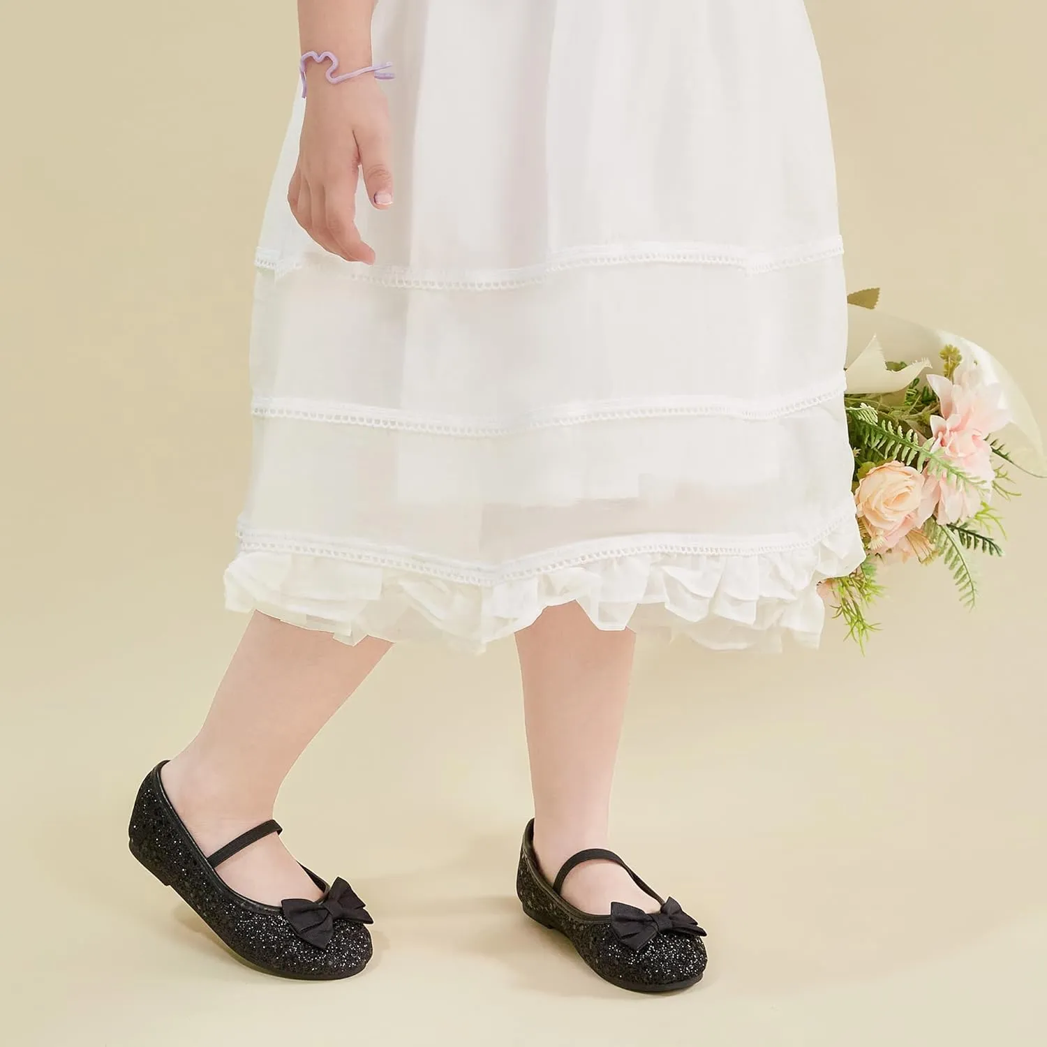 Otter MOMO Toddler/Little Girls Mary Jane Ballerina Flats Shoes Slip-on School Party Dress Shoes