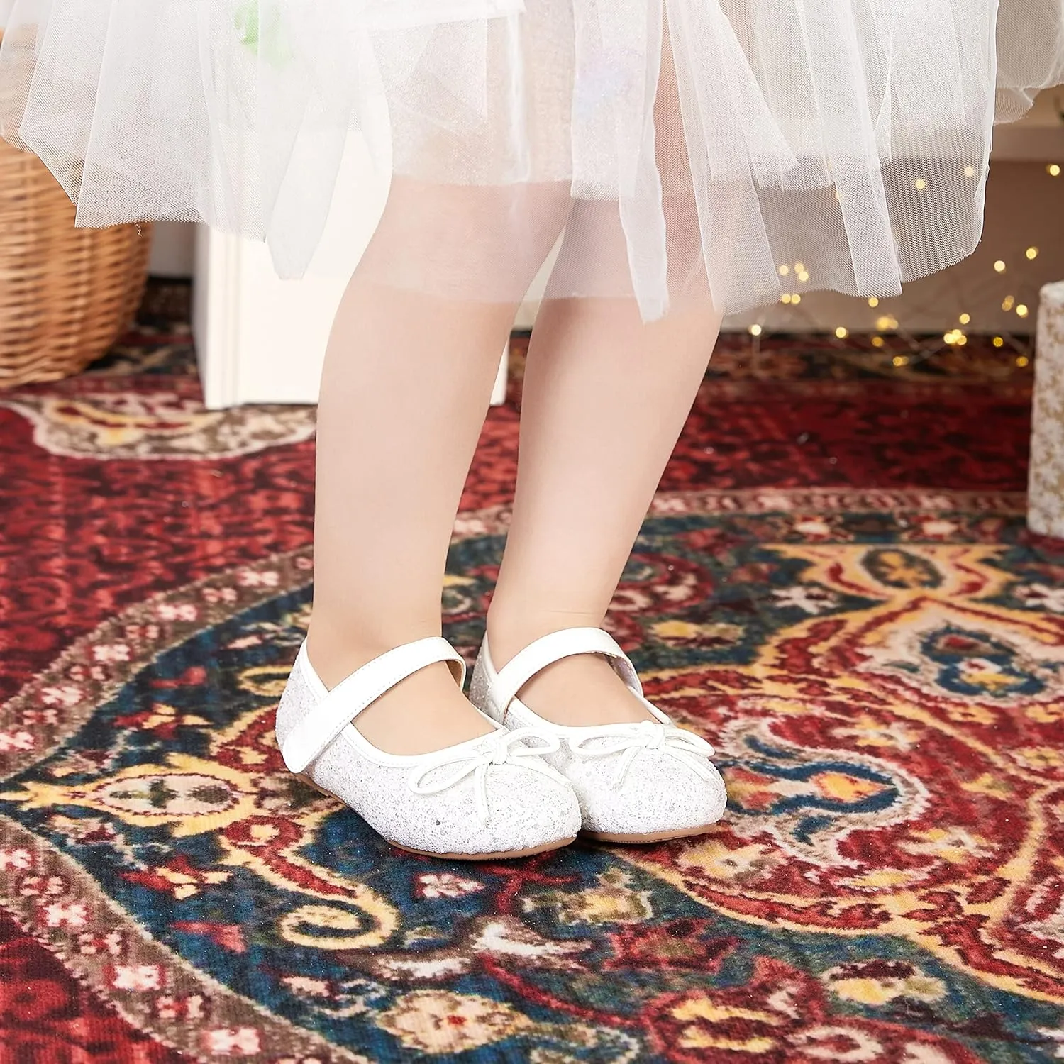 Otter MOMO Toddler/Little Girls Mary Jane Ballerina Flats Shoes Slip-on School Party Dress Shoes
