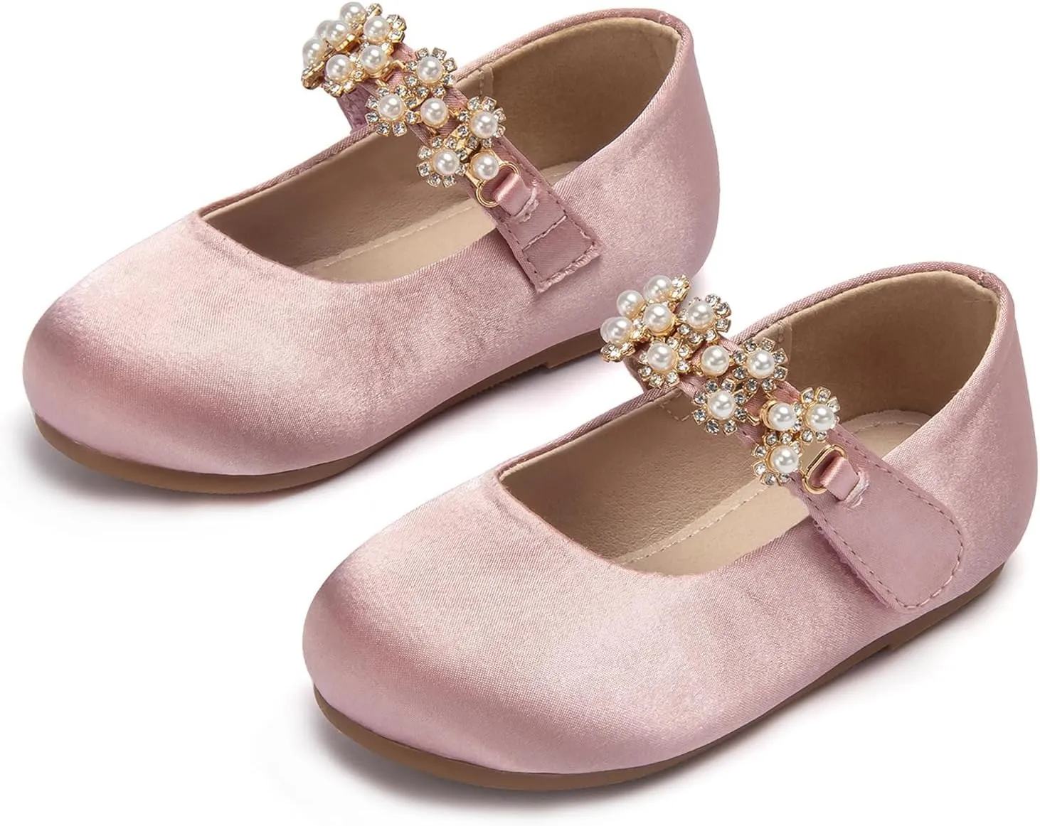 Otter MOMO Toddler/Little Girls Mary Jane Ballerina Flats Shoes Slip-on School Party Dress Shoes