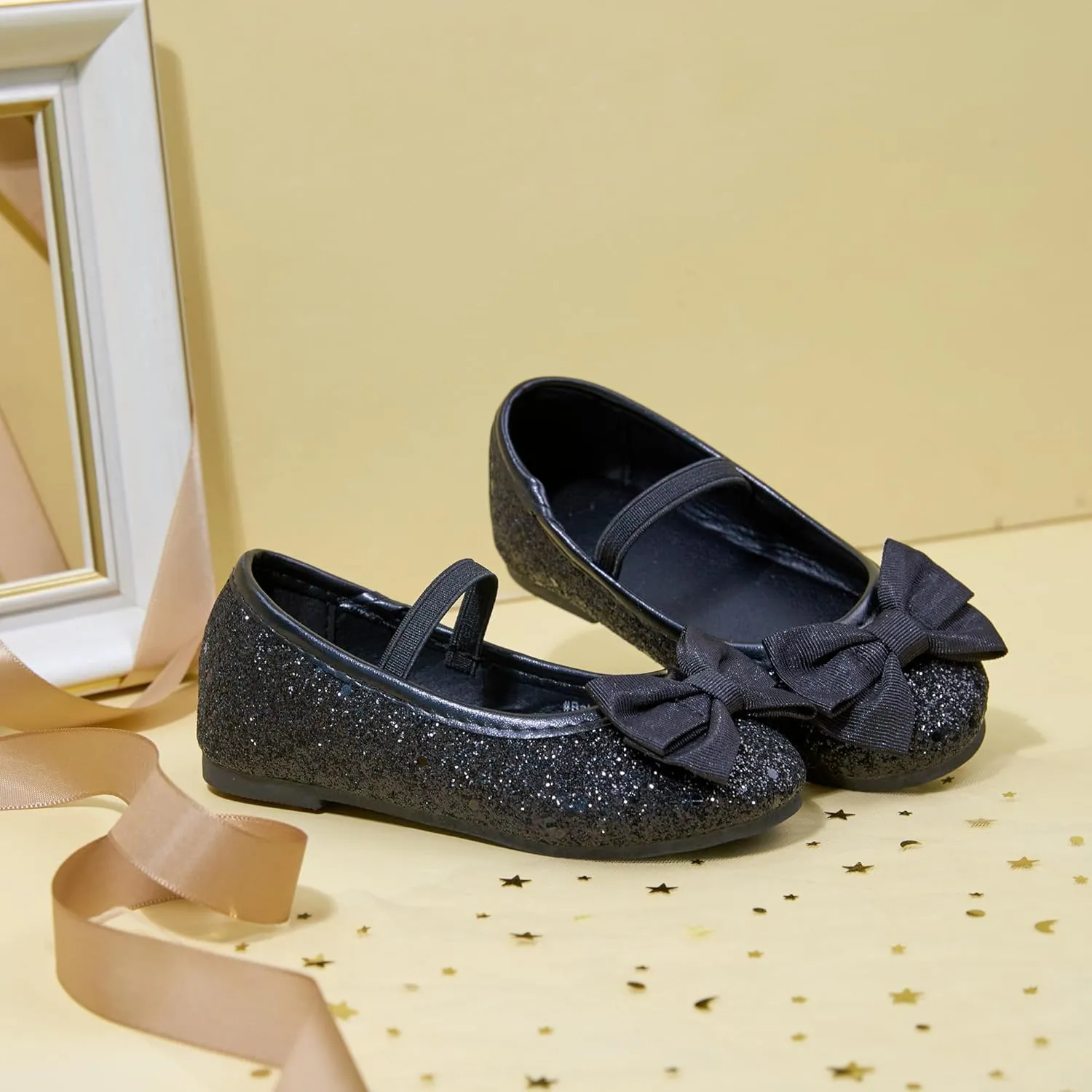 Otter MOMO Toddler/Little Girls Mary Jane Ballerina Flats Shoes Slip-on School Party Dress Shoes