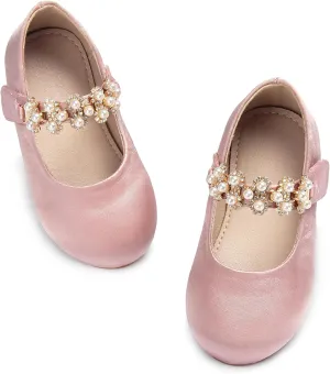 Otter MOMO Toddler/Little Girls Mary Jane Ballerina Flats Shoes Slip-on School Party Dress Shoes