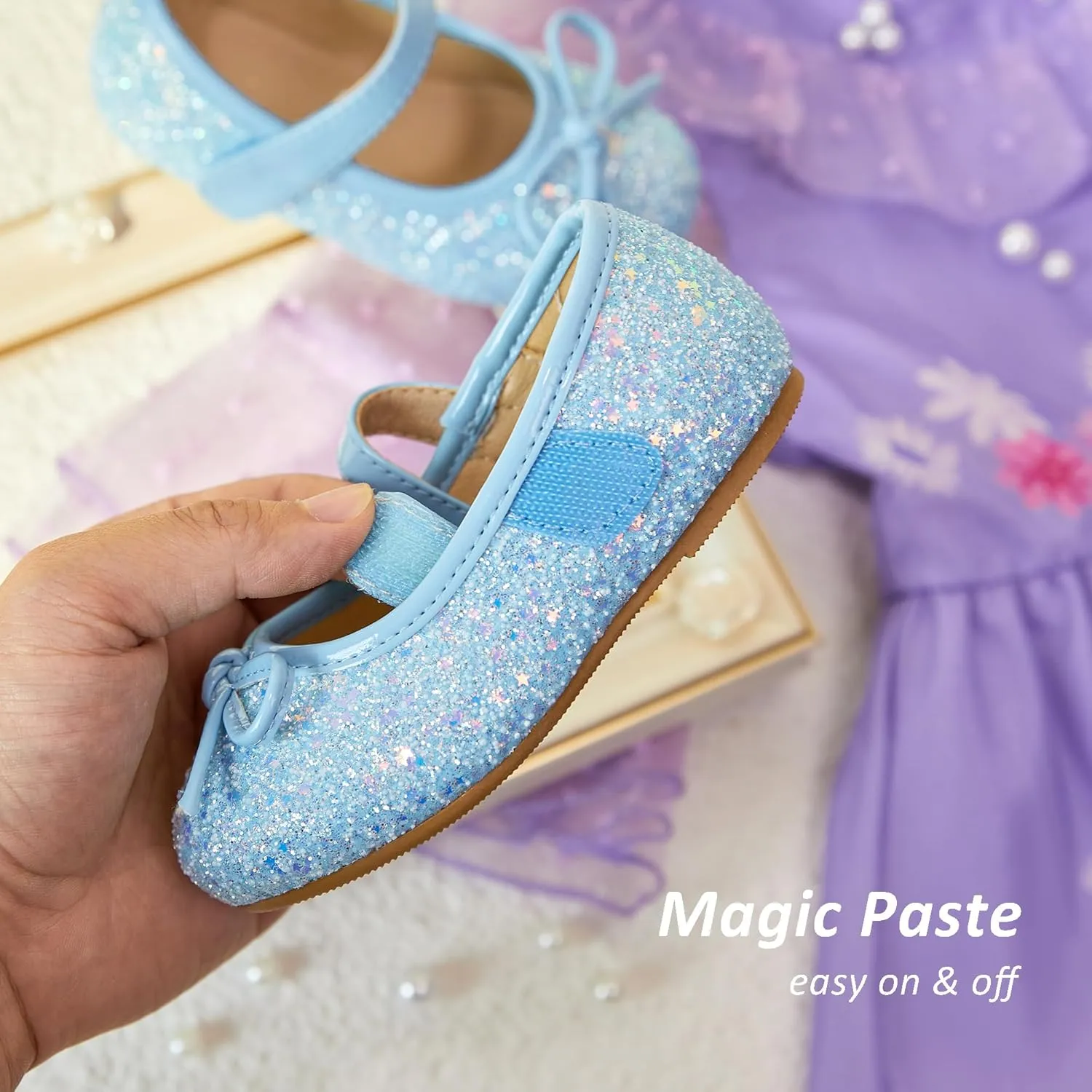 Otter MOMO Toddler/Little Girls Mary Jane Ballerina Flats Shoes Slip-on School Party Dress Shoes