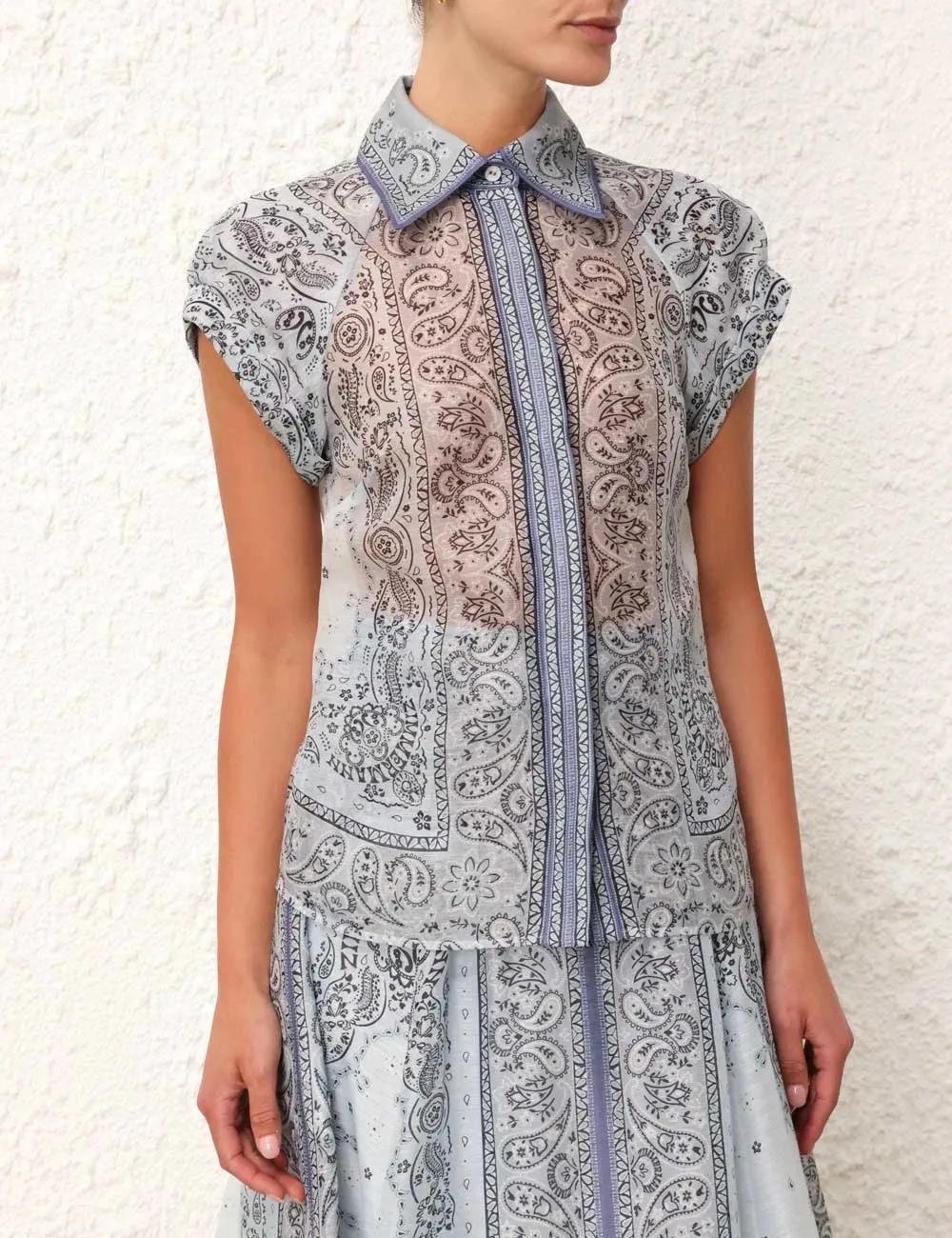 Paisley Maxi Shirt Dress | Belted Waist | Lightweight and Boho-Chic