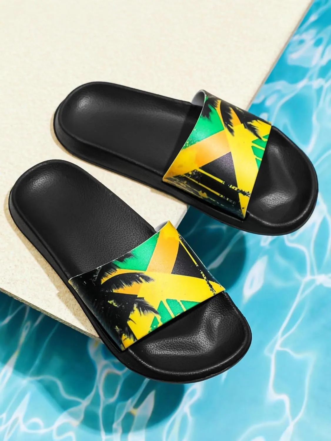 Pineapple House Slippers for Women Men Arch Support Flat Sandals Non Slip Home Pool Shower Slide Slippers