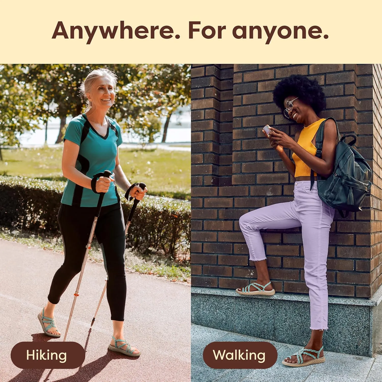 Plaka Explore Walking and Hiking Sandals for Women | Comfortable Summer Sandal with Arch Support | Waterproof Comfy Sandals for Travel, Beach or Poolside