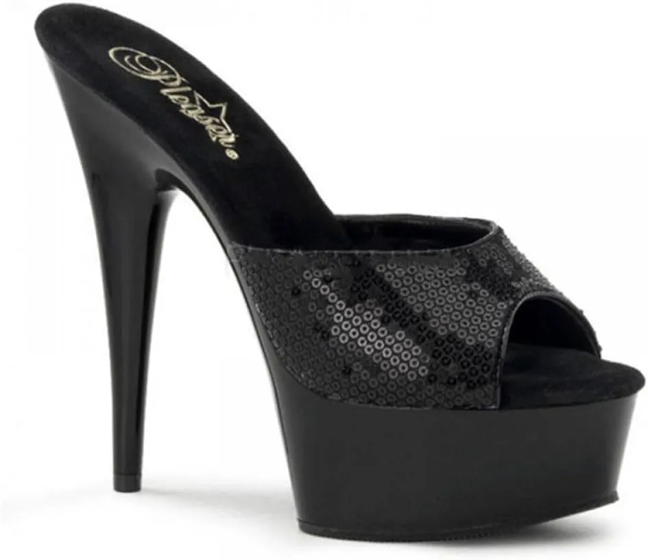 PROMI High heels 15cm fashion sandals sandals drag thick bottom black high heeled model runway shoes banquet shoes