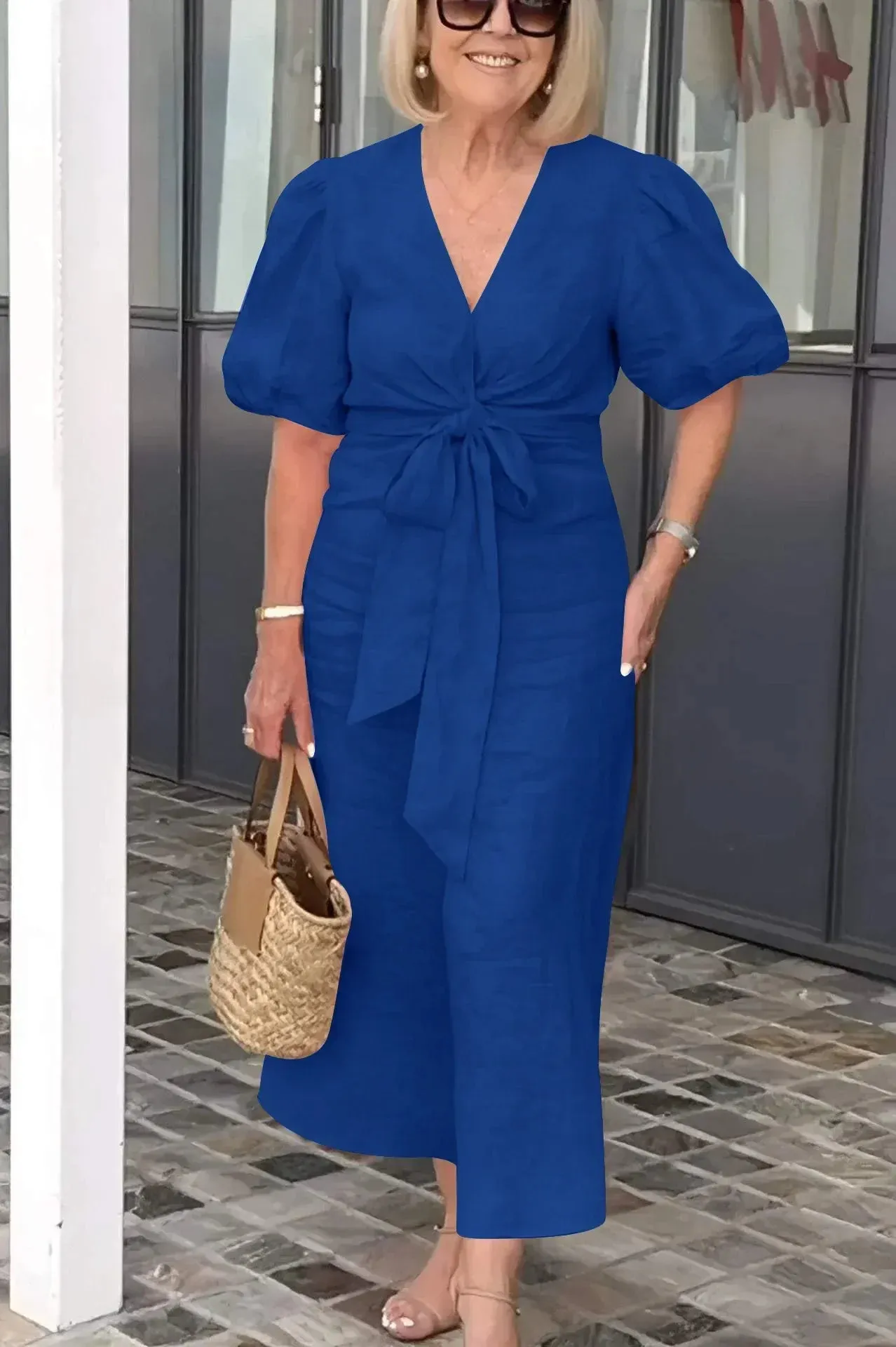 Puff Sleeve Midi Dress | Feminine | Timeless Elegance