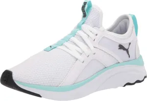 Puma Girls Softride Sophia Sneaker White-Island Paradise Black, 5 Big Kid