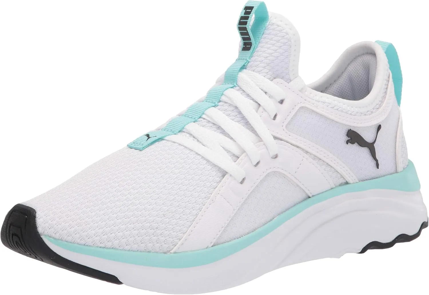 Puma Girls Softride Sophia Sneaker White-Island Paradise Black, 5 Big Kid