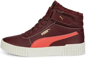 Puma - Kids Carina 2.0 Mid WTR Shoes, Size: 6 M US Big Kid, Color: Aubergine/Salmon/Puma Team Gold