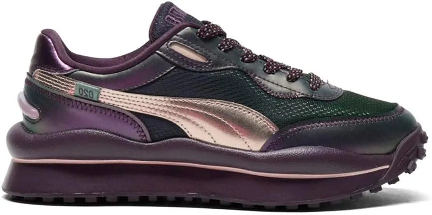 PUMA Womens Style Rider Galactic Lace Up Sneakers Shoes Casual - Purple - Size 10 M