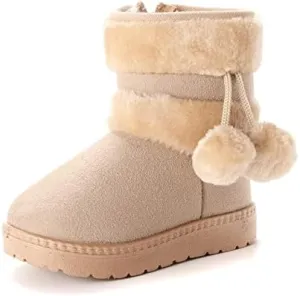 QIETION Girls Boys Warm Winter Boots Kids Outdoor Snow Boots((Infant/Toddler/Little Kid)