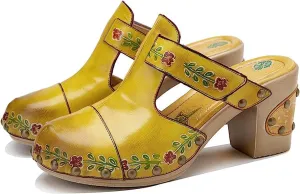Riutiru Women's Handmade Vintage Ethnic Style Lambskin Sandals and Slippers - Fashion and lightweight Suitable for Any Occasion