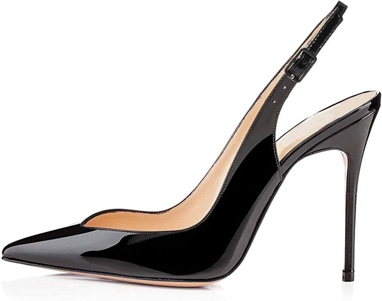 SAMMITOP Women's Pointed Toe Slingback Pumps High Heel Party Evening Dress Shoes