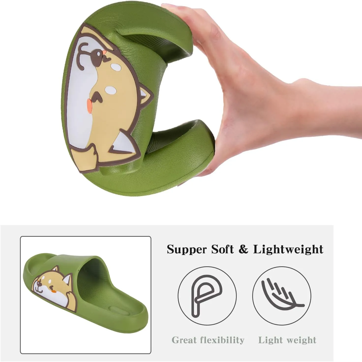 Sandals for Girls and Boys,Mens Slippers Sandals for Women,EVA Anti-Slip Indoor & Outdoor Kids Slippers Smile Face Open Toe Spa Bath Pool Gym House Casual Shower Shoes