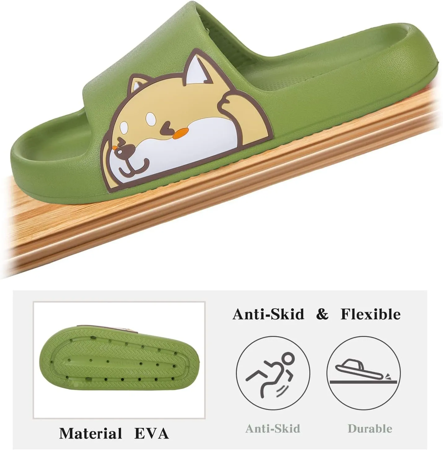 Sandals for Girls and Boys,Mens Slippers Sandals for Women,EVA Anti-Slip Indoor & Outdoor Kids Slippers Smile Face Open Toe Spa Bath Pool Gym House Casual Shower Shoes