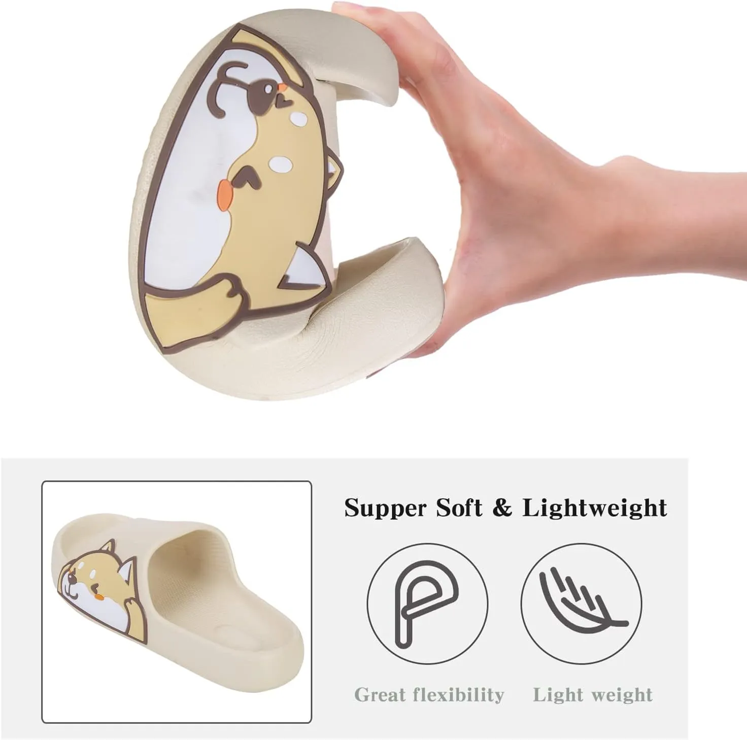 Sandals for Girls and Boys,Mens Slippers Sandals for Women,EVA Anti-Slip Indoor & Outdoor Kids Slippers Smile Face Open Toe Spa Bath Pool Gym House Casual Shower Shoes