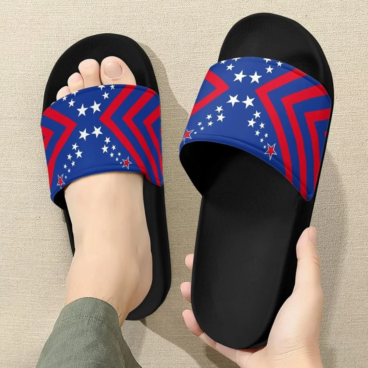 Sandals Slides for Men Non Slip Slippers Lightweight Casual Summer Shoes Beach Slides