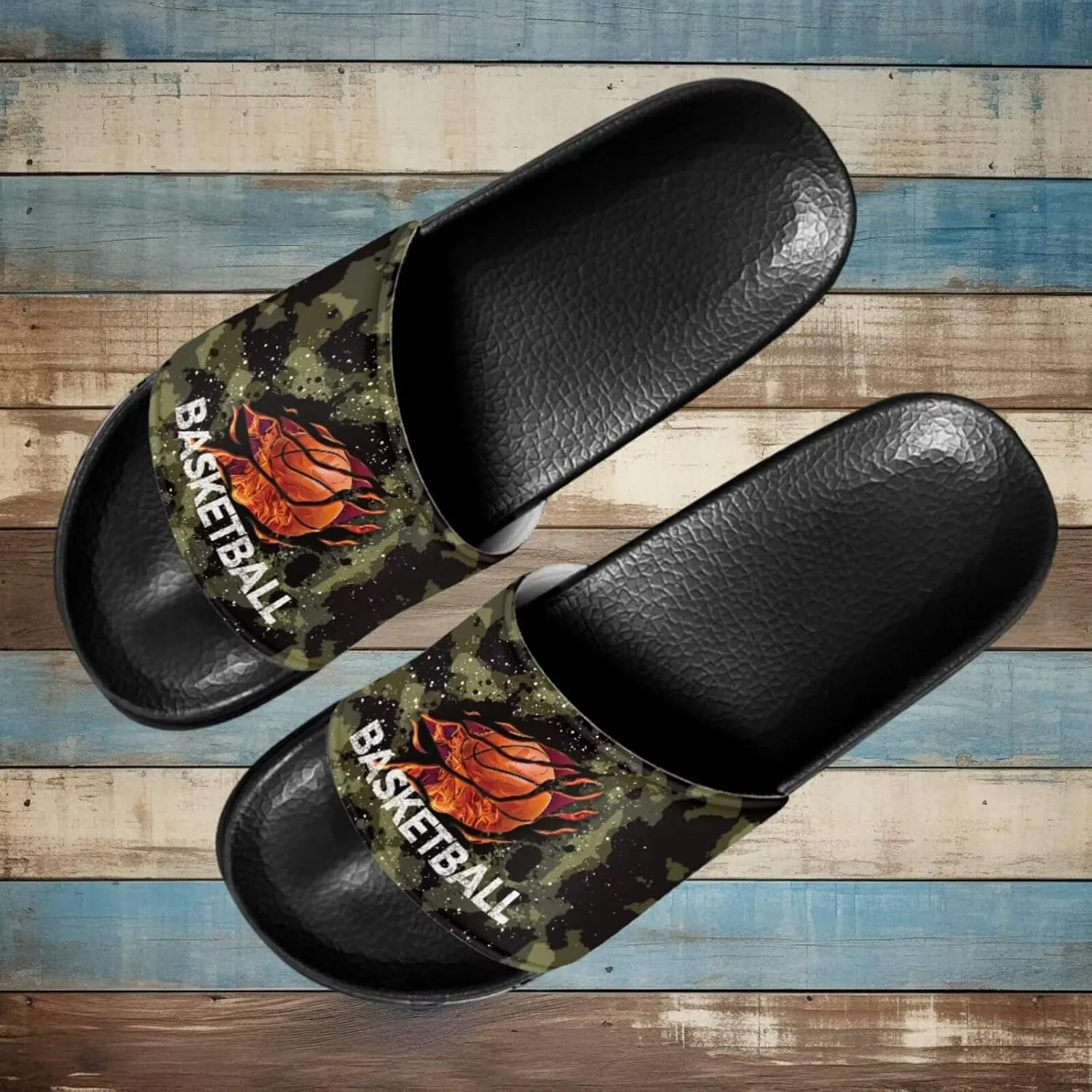 Sandals Slides for Men Non Slip Slippers Lightweight Casual Summer Shoes Beach Slides