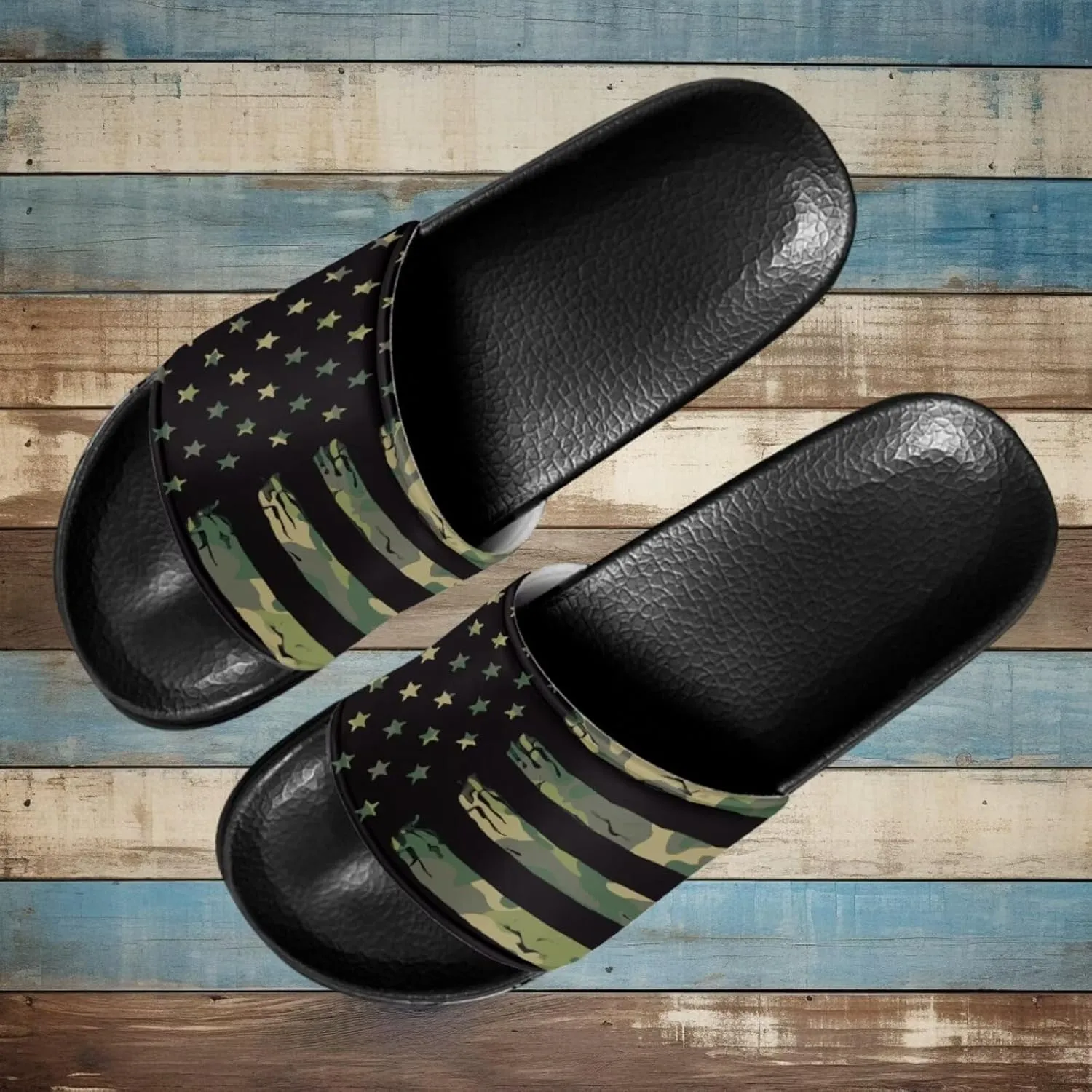 Sandals Slides for Men Non Slip Slippers Lightweight Casual Summer Shoes Beach Slides