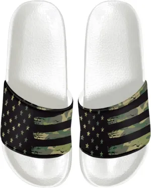 Sandals Slides for Men Non Slip Slippers White Sole Casual Summer Shoes Beach Slides