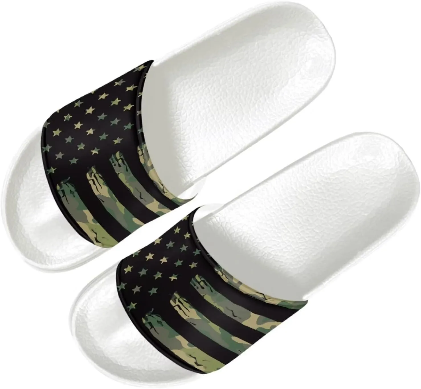 Sandals Slides for Men Non Slip Slippers White Sole Casual Summer Shoes Beach Slides