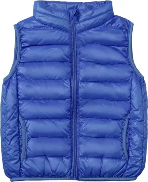 SK Studio Boys Girls' Light Weight Down Vest, Kids Lightweight Sleeveless Jacket, Boys Girls Puffer Down Vest