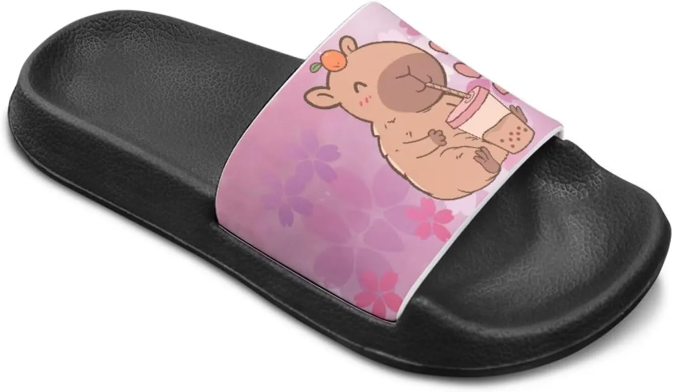 Slide Sandals for Girls Lightweight Summer Slippers Suitable Beach, Pool