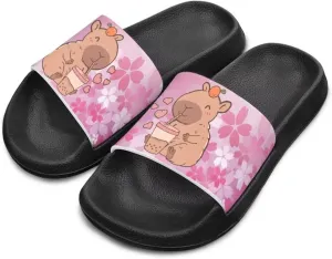 Slide Sandals for Girls Lightweight Summer Slippers Suitable Beach, Pool
