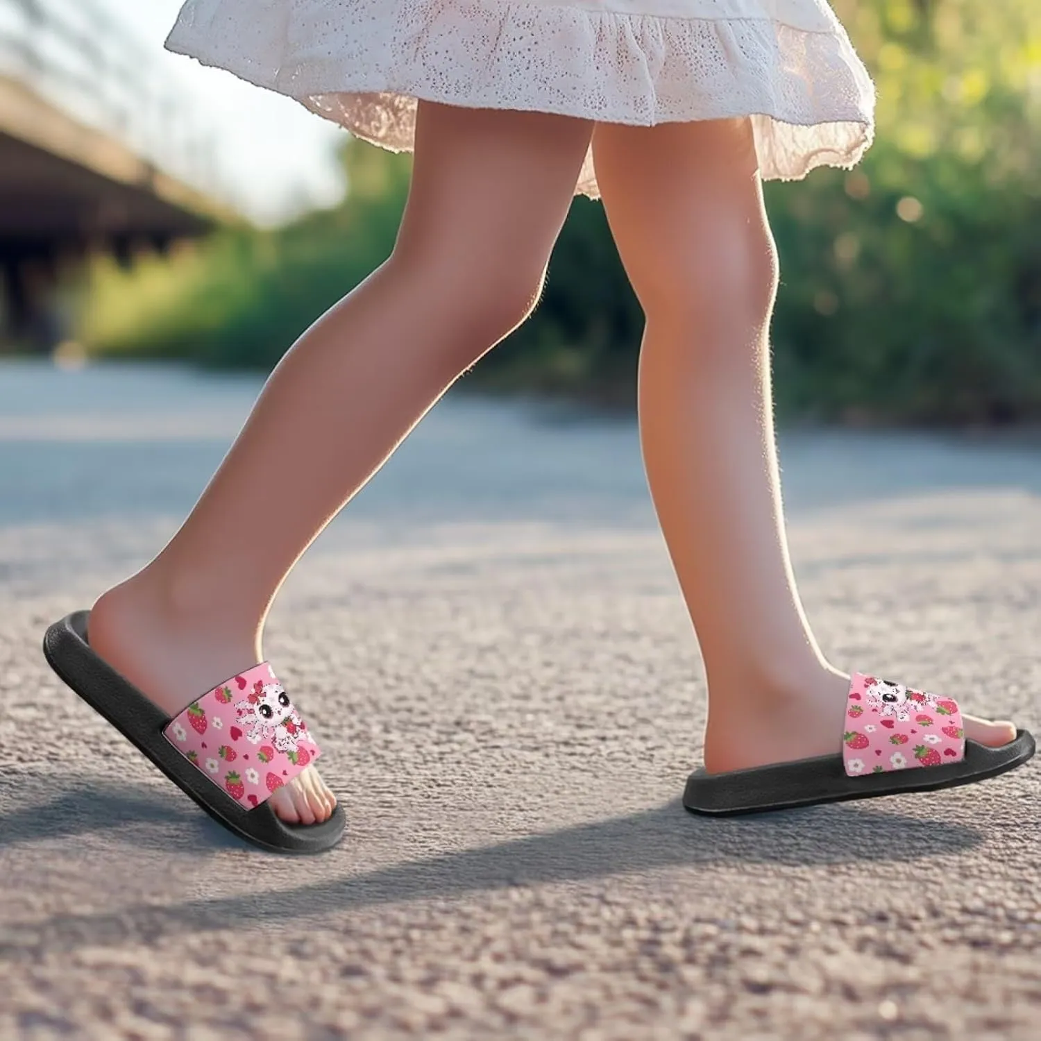 Slides for Kids Summer Slippers Lightweight Beach Sandals for Teen Girls