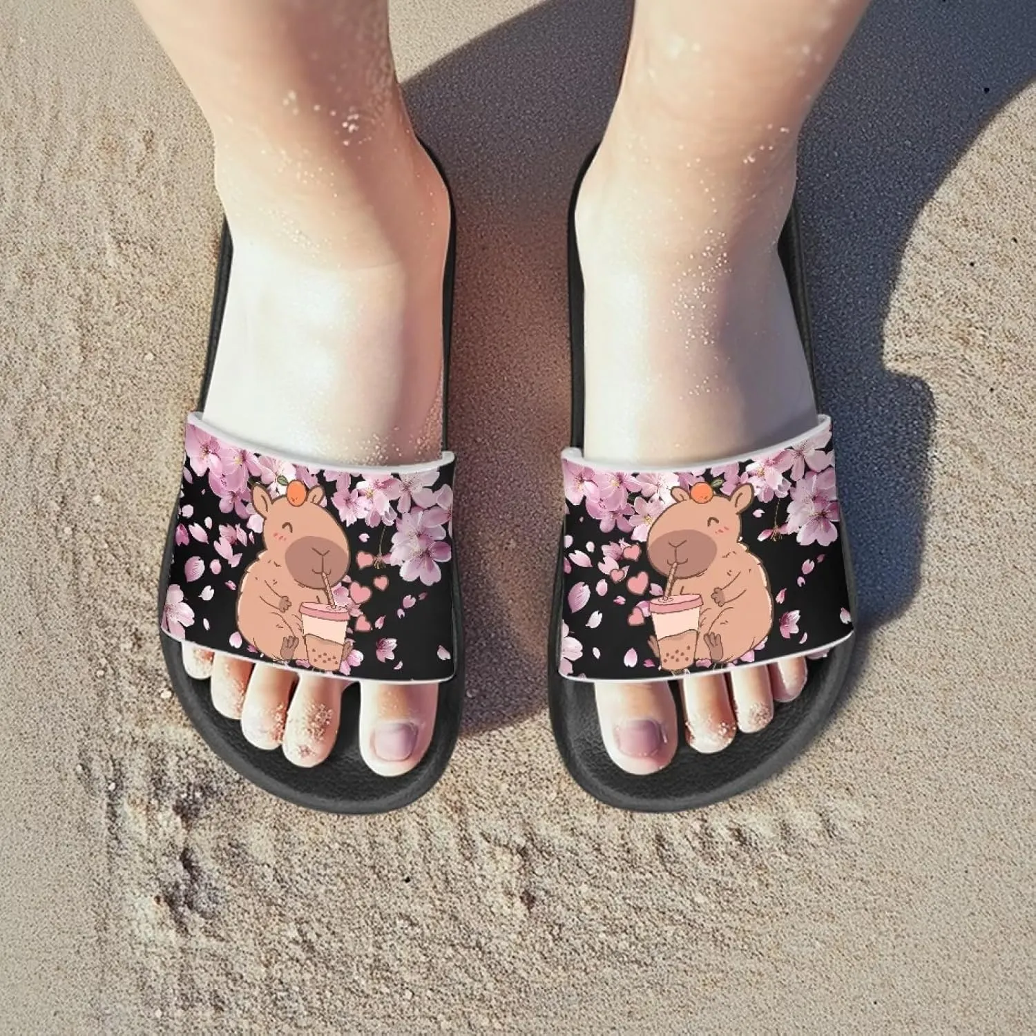 Slides for Kids Summer Slippers Lightweight Beach Sandals for Teen Girls