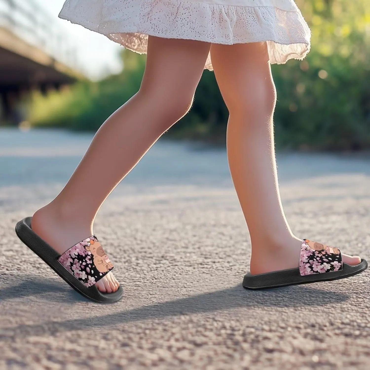 Slides for Kids Summer Slippers Lightweight Beach Sandals for Teen Girls