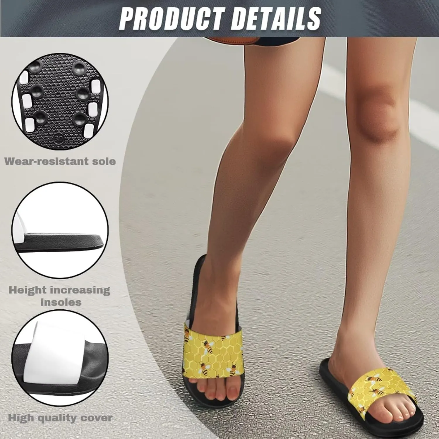 Slides Sandals Pillow House Flat Shoes Womens Shower Slippers Bathroom Anti Slip EVA Indoor Sandal Lightweight Summer Beach Slipper