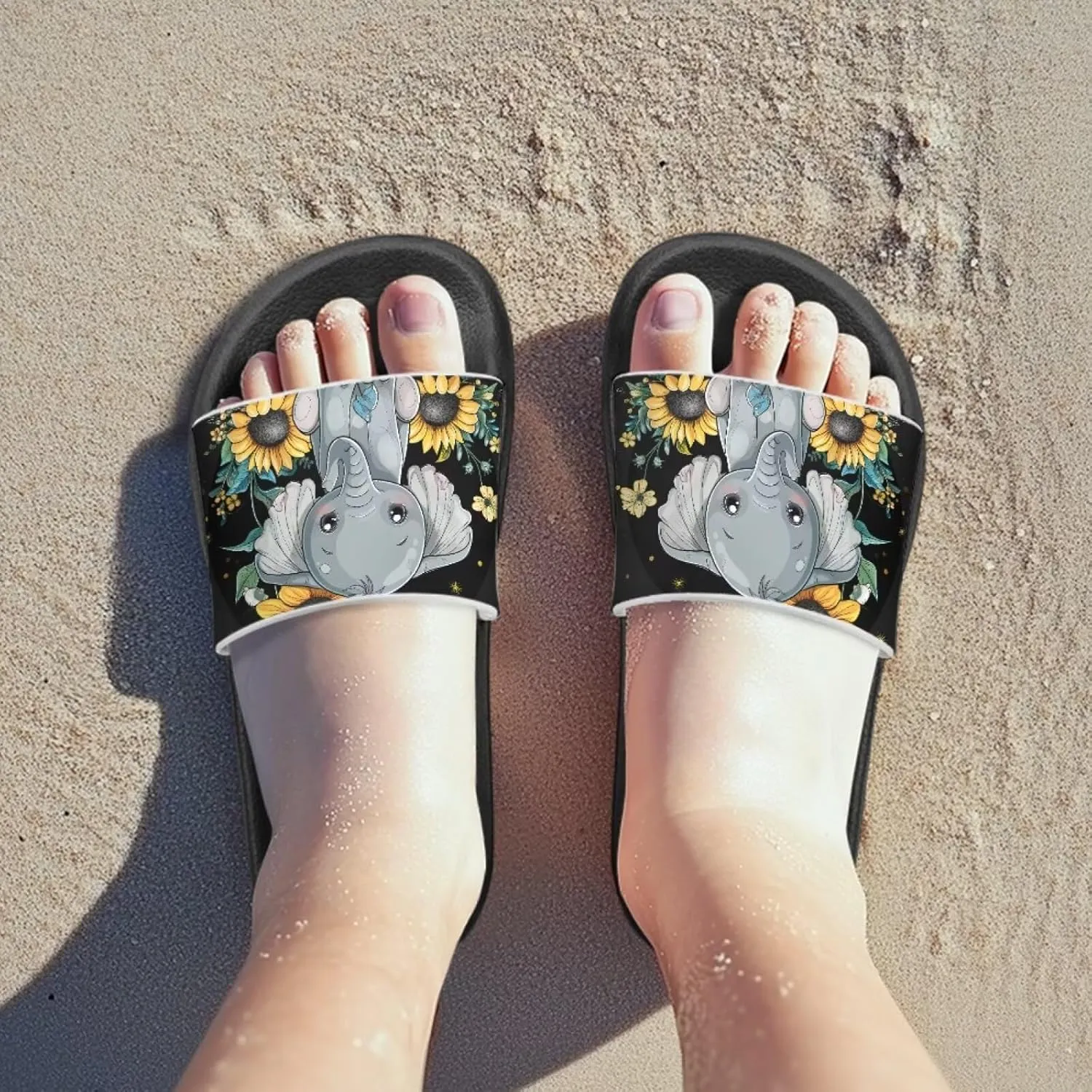 Slip On Slippers Lightweight Kids Sandals for Boys Girls Open Toe Design Comfort Drying Shower Slides