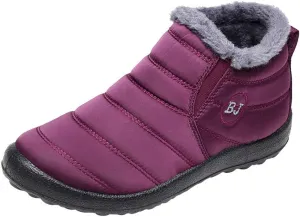 Snow Boots for Women Shoes Winter Slip On Ankle Booties Warm Fur Lined Waterproof Comfortable Womens Mens Short Boots