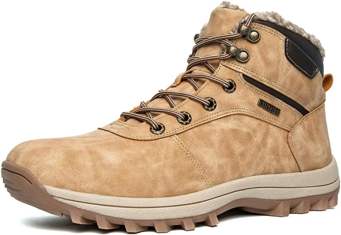 Snow shoes for men snow boots winter boots cold weather boots waterproof winter boots lightweight climbing shoes autumn winter lace-up boots thick soles cotton shoes snow shoes Father's Day outdoor