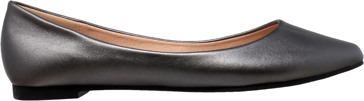 SOBEYO Women Ballet Flats Pointed Toe Slip On Closed Toe Shoes