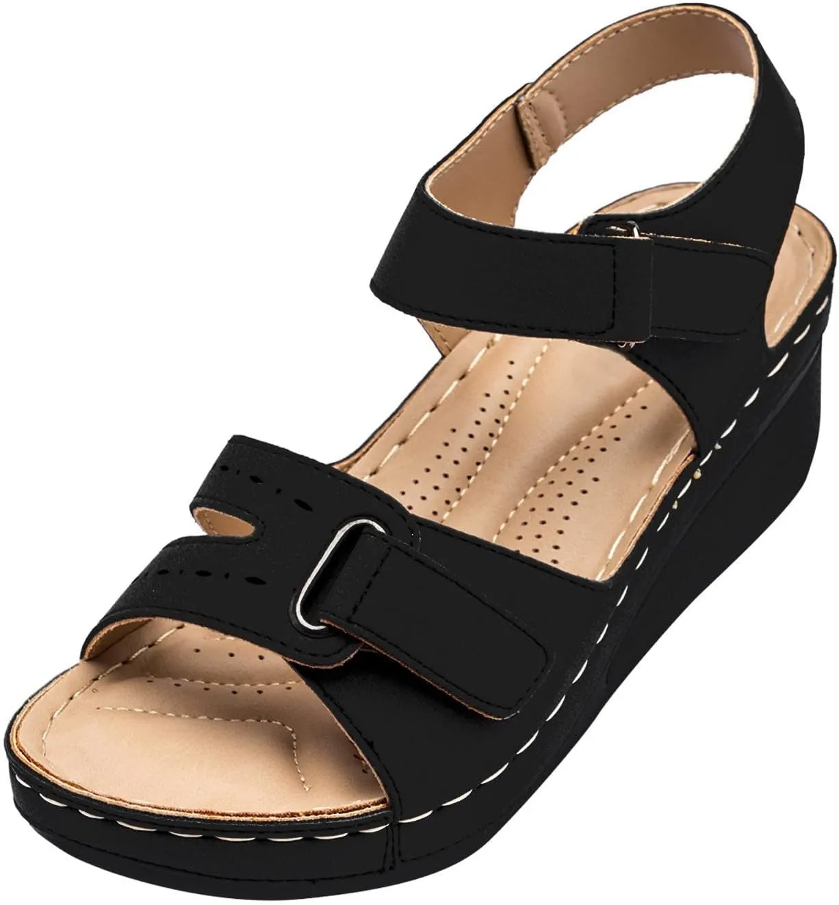 Soft & Stylish Wedge Sandals for Effortless Comfort 2025 Breathable Orthopedic Walking Platform Sandals Women Wide Sandal
