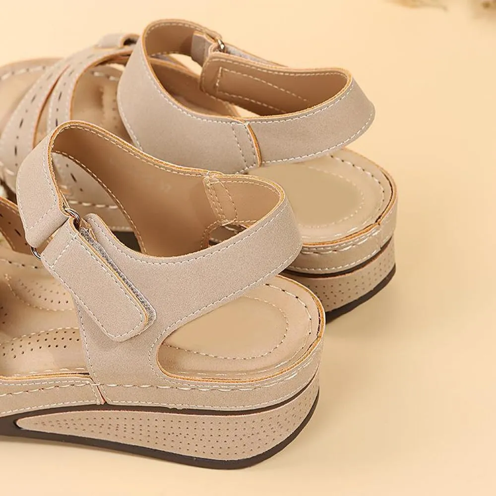 Soft & Stylish Wedge Sandals for Effortless Comfort 2025 Leather Orthopedic Walking Platform Sandals Women