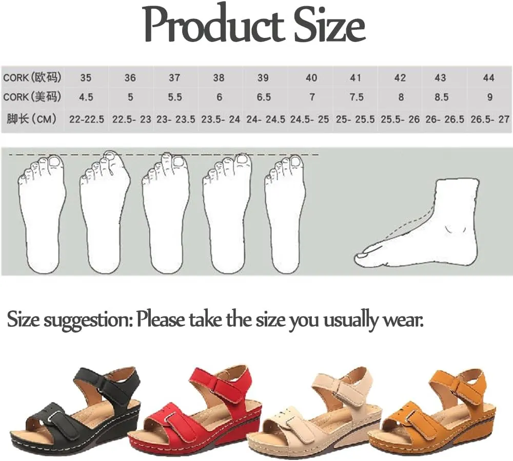 Soft & Stylish Wedge Sandals for Effortless Comfort 2025 Leather Orthopedic Walking Platform Sandals Women