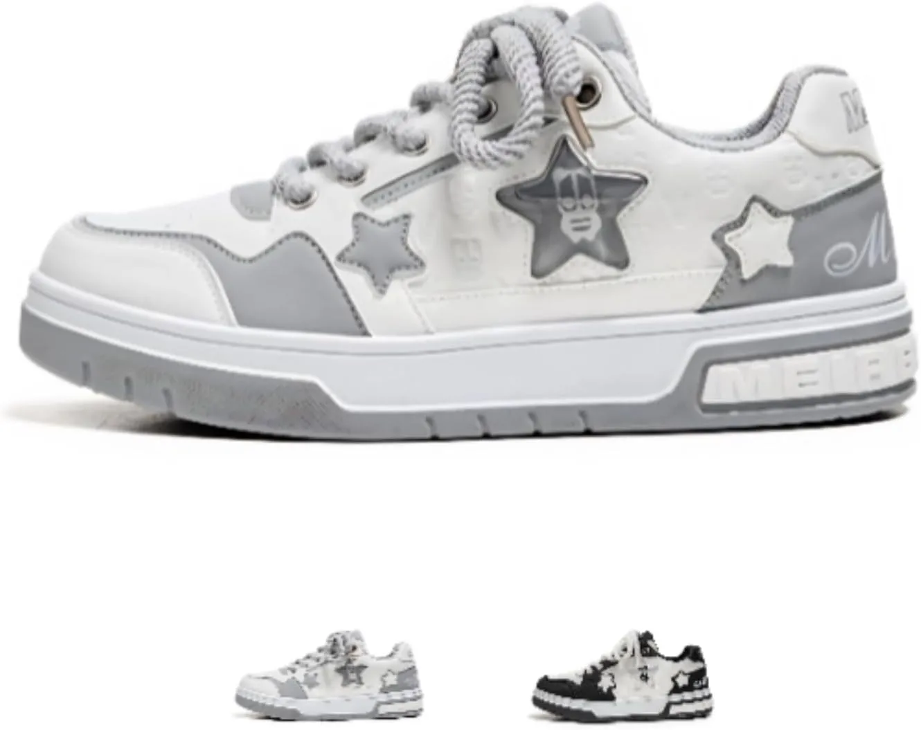 Star Chunky Sneakers for Women Trendy Casual Aesthetic Platform Skate Walking Shoes Couple Shoes